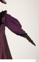  Photos Woman in Historical Dress 3 19th century Purple dress arm historical clothing sleeve 0004.jpg